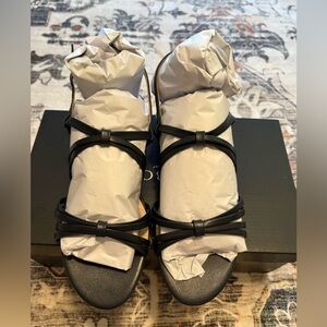 Talbots Navy Aria Cross strappy sandals in size 7.5M. New in box